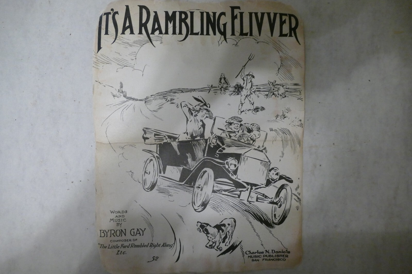 It's A Rambling Flivver, 1917, by Byron Gay, Charles N. Daniels