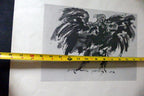 LEONARD BASKIN "Eagle" Woodcut Print - Numbered 54, unframed - vintage