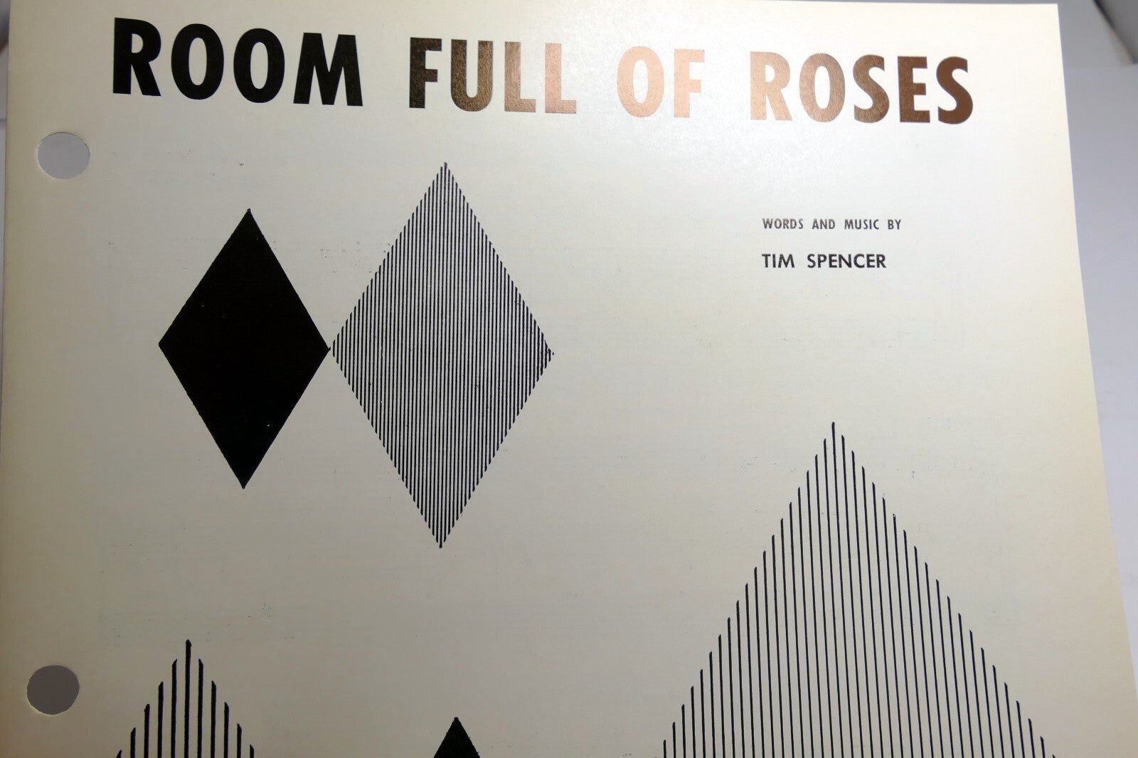 Room full of roses tim spencer 1949 sheet music