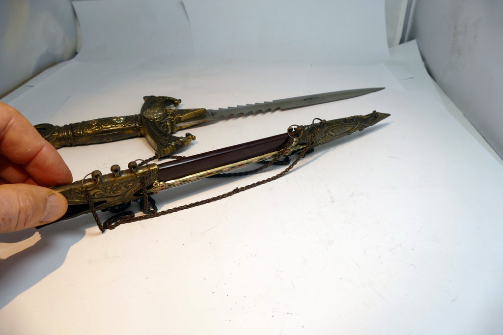 Slash Knife Dagger Made in Germany with sheaf scabbard eagle cross ornate