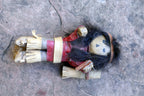 Vintage Native American Doll 6.5" tall missing wooden base