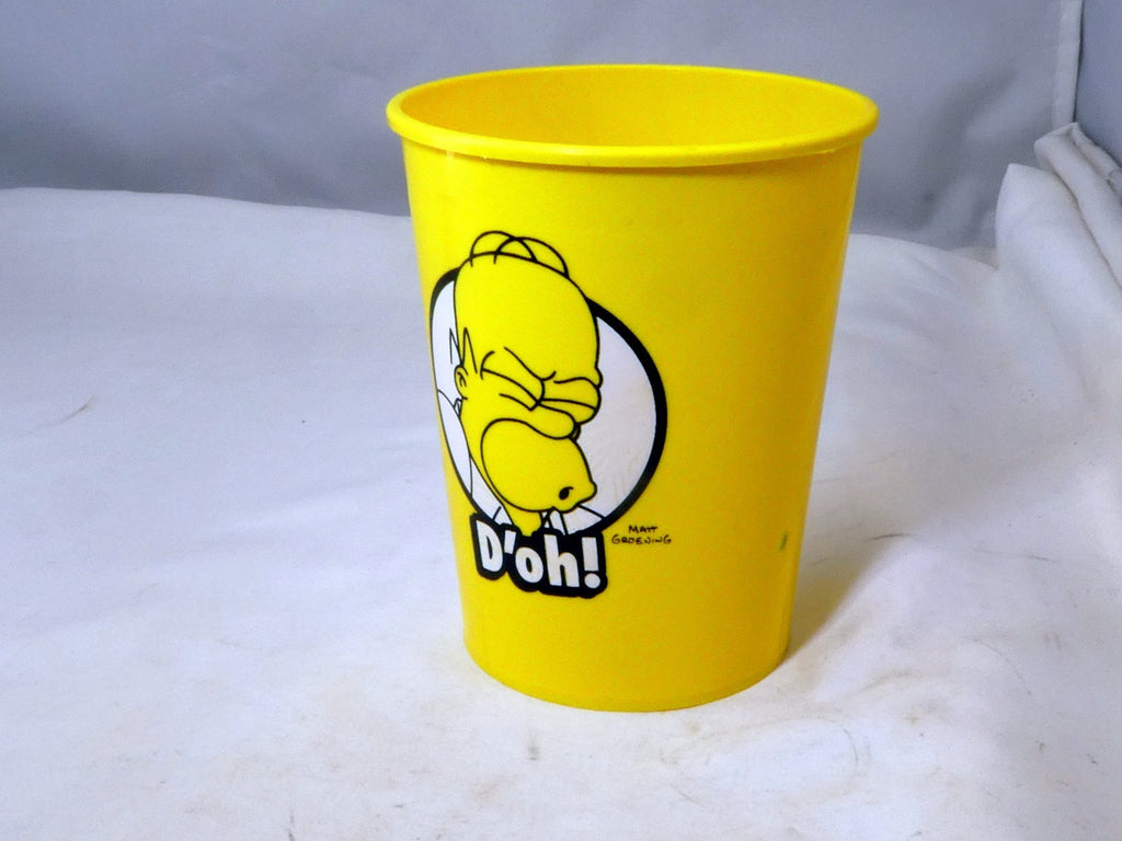 The SIMPSONS Homer WOO-HOO!  plastic water beer cup 4" tall 