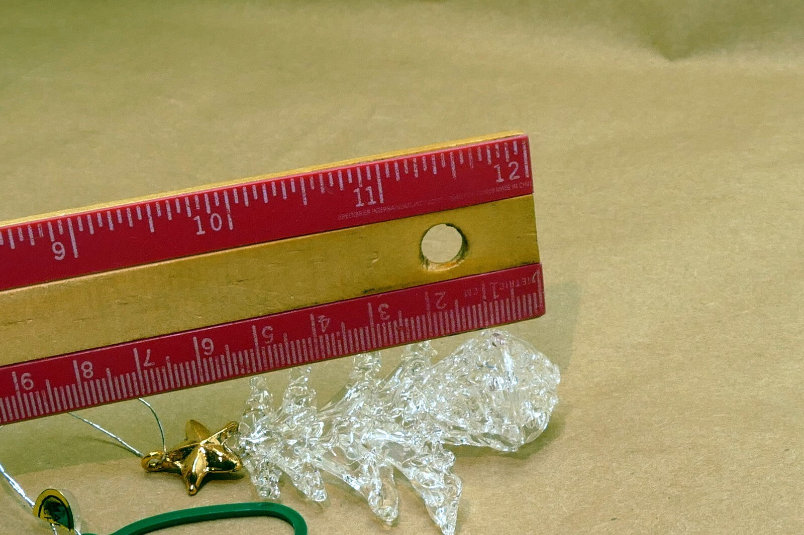 Christmas  Tree crystal icicle clear glass 3" hanging ornament
