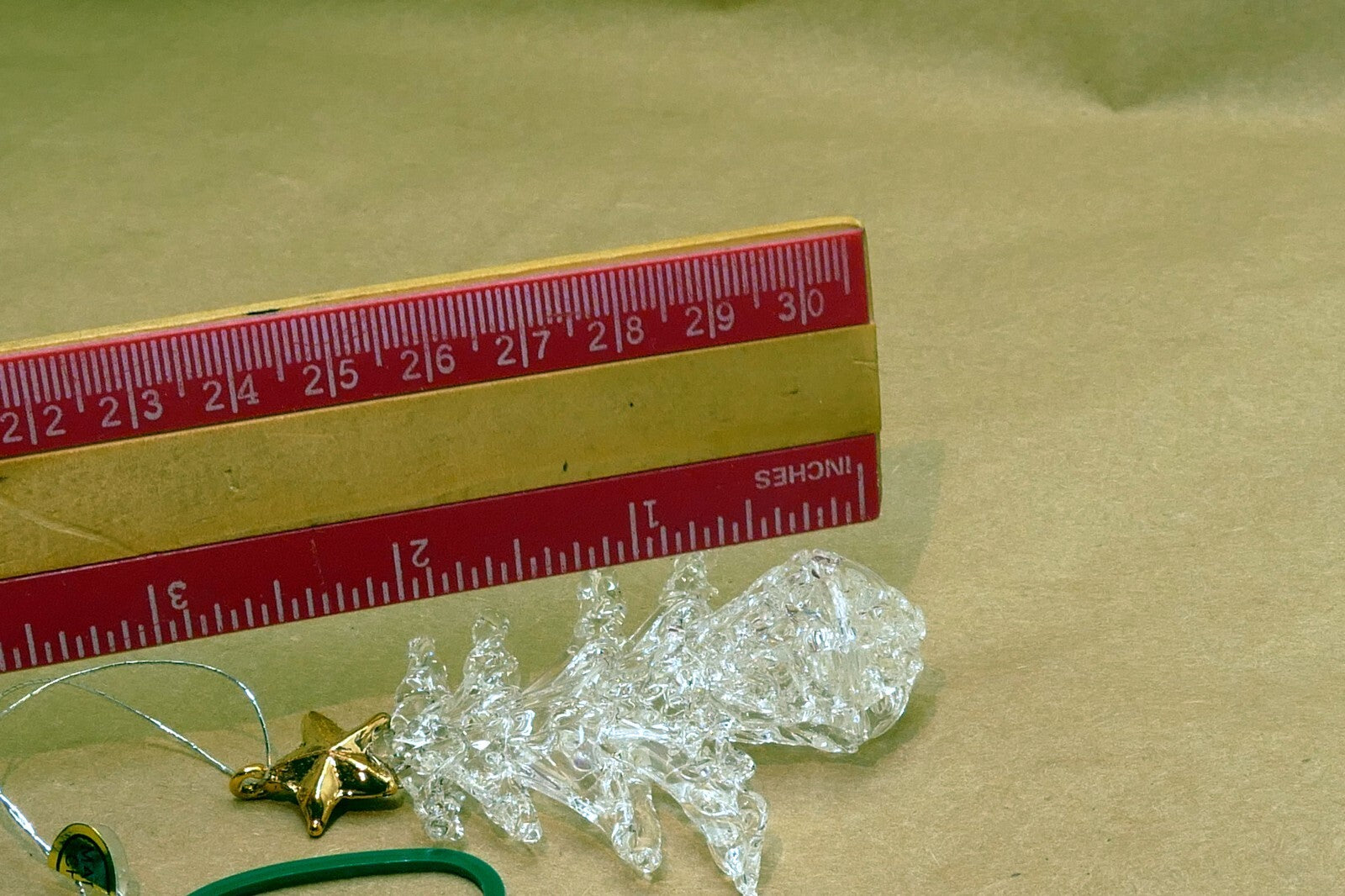 Christmas  Tree crystal icicle clear glass 3" hanging ornament