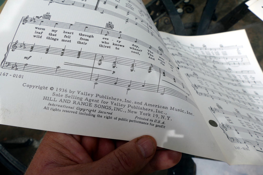 The Touch of God's Hand by Bob Nolan  1936  Sheet Music