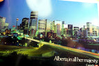 Calgary skyline city downtown alberta canada postcard 1970's vintage unposted