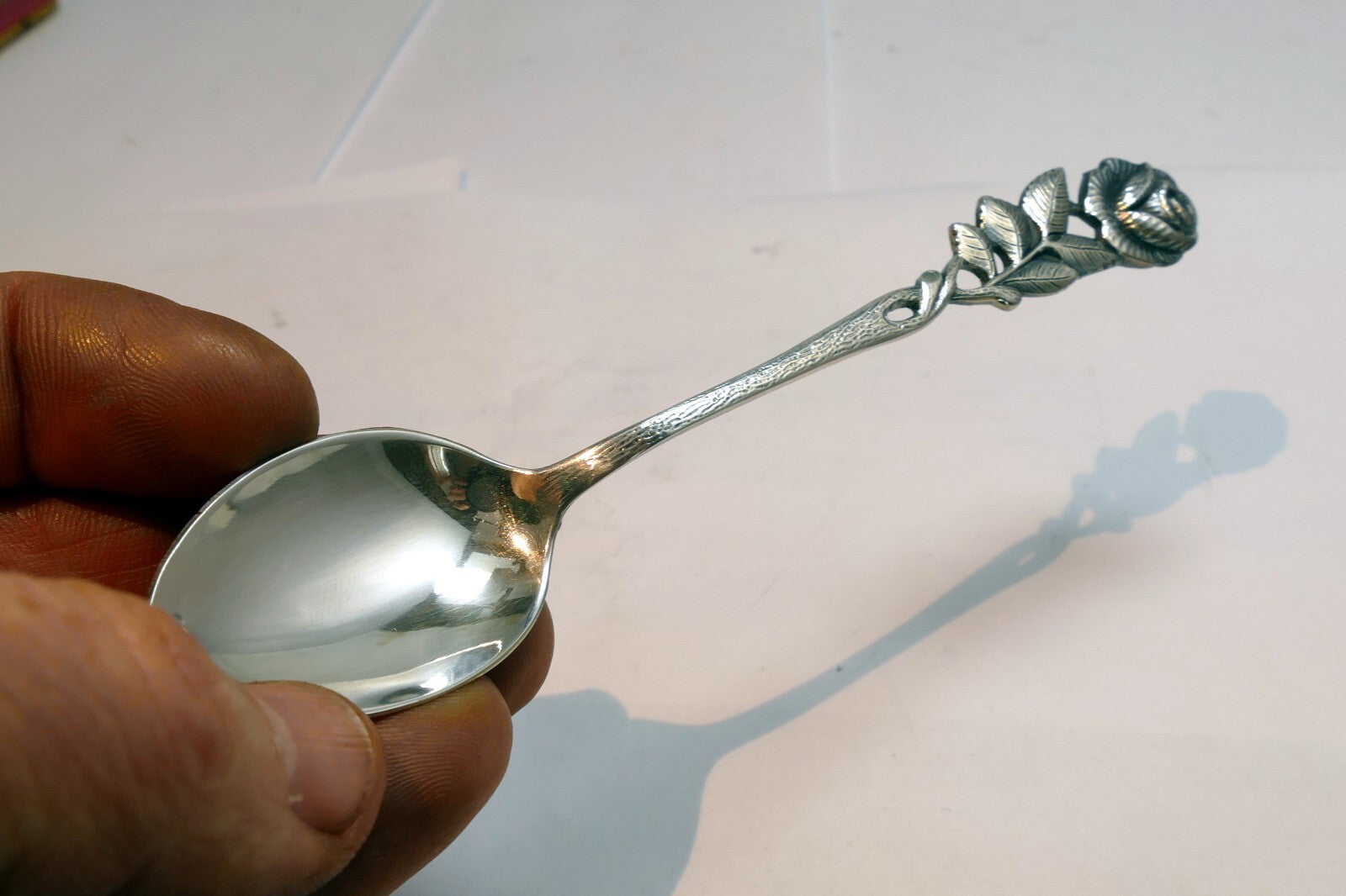 Silver Plate  Antico 100 Tea Spoon Silverware rose design floral