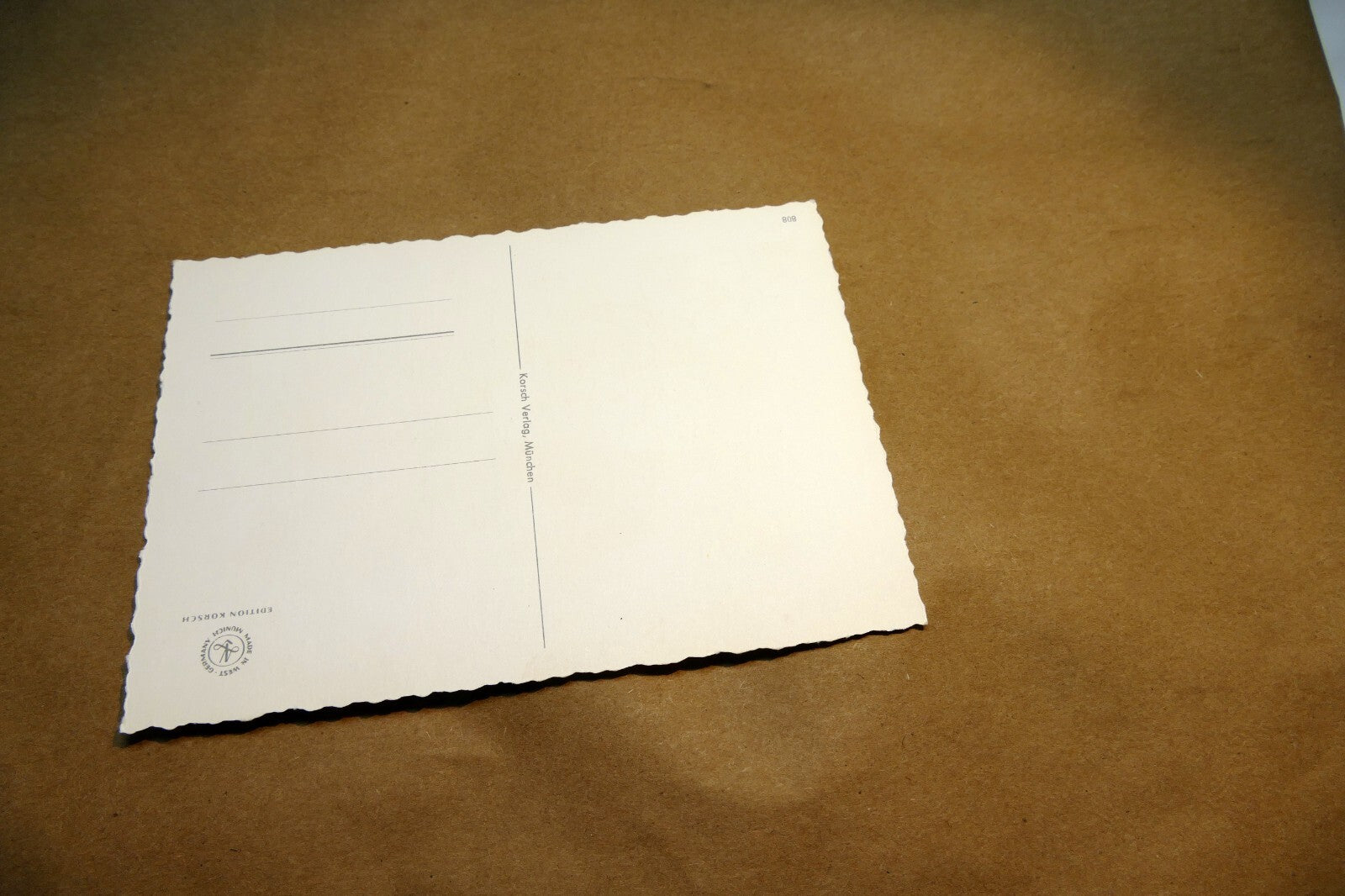 Adolf KORSCH VERLAG Postcard Munchen Boy Flowers on a Phone - Unposted Art