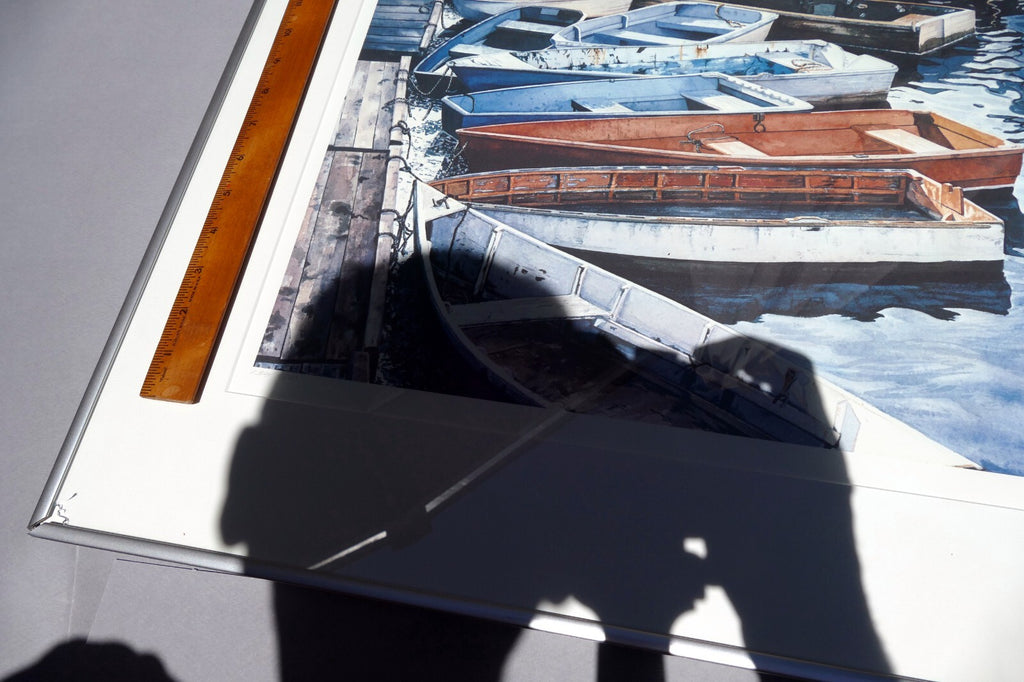 C. Gerrish Art Print 14X20"  Framed  w/ glass boats port harbor limited edition