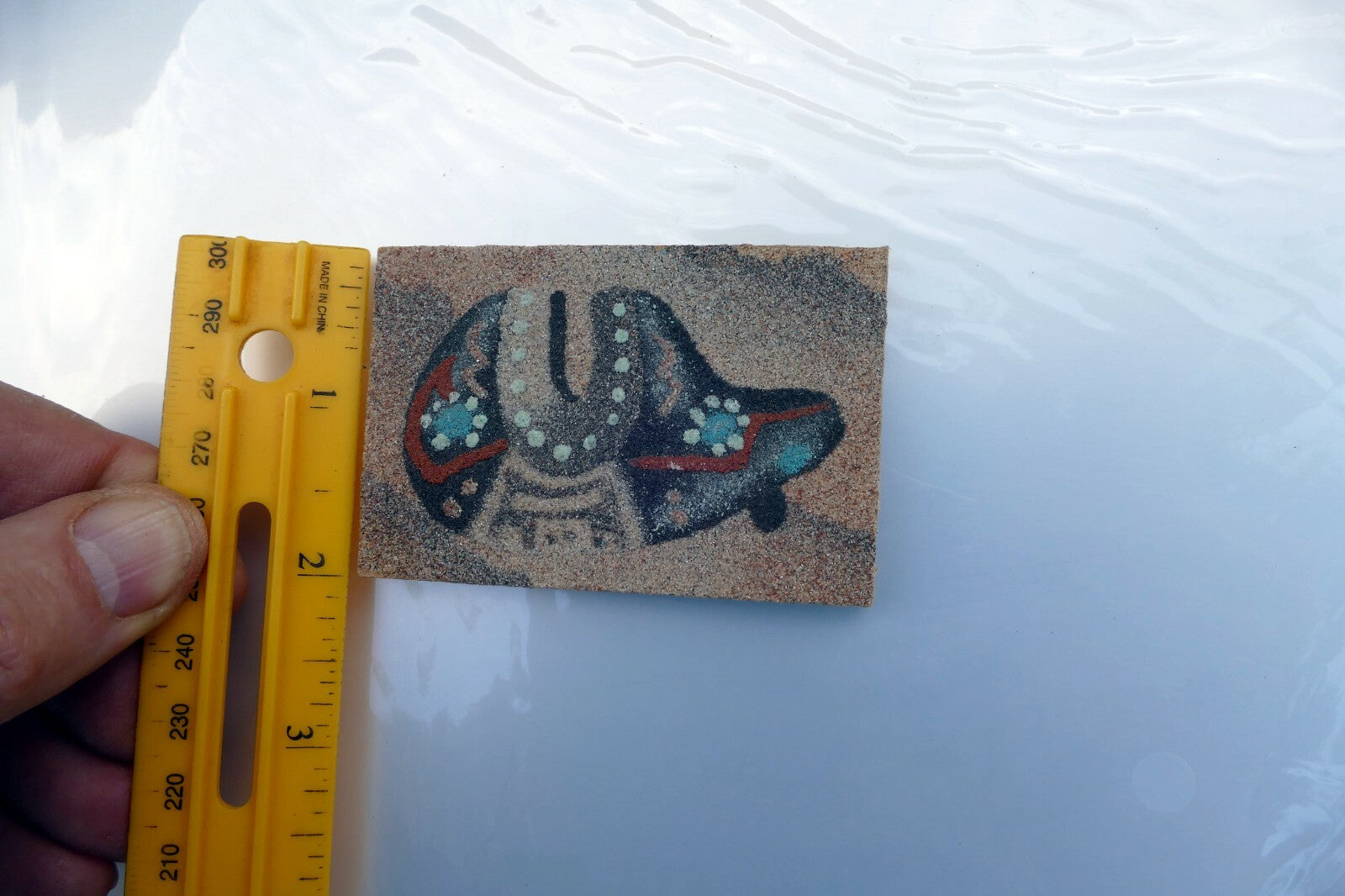 Navajo Sand Painting small 5X7.5cm Square USA  Arizona