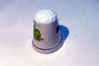 Porcelain Thimble Souvenir Ireland Shamrock  Clover
