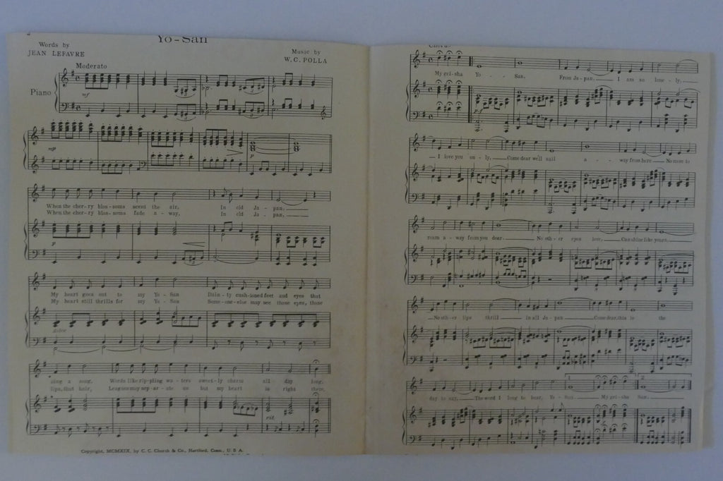 Yo-san, 1919, by Jean Lefavre and W.C. Polla, C. C. Church and Co.