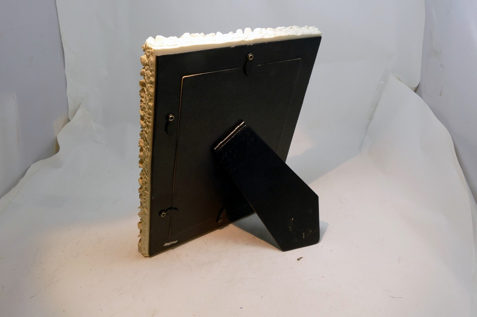 7" x 5" Picture Photo Frame Ceramic 3D Gold Rose 🌹🥀 Vintage pink tone