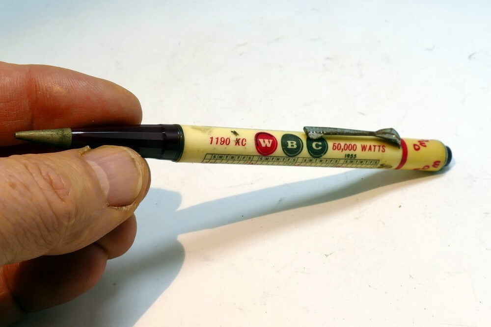 Mechanical Pencil 1190 KC WBC 50,000 watts WOWO 1955 calendar