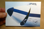 Lufthansa Crane Logo Airlines Airplane Smiling Parked Postcard Unposted