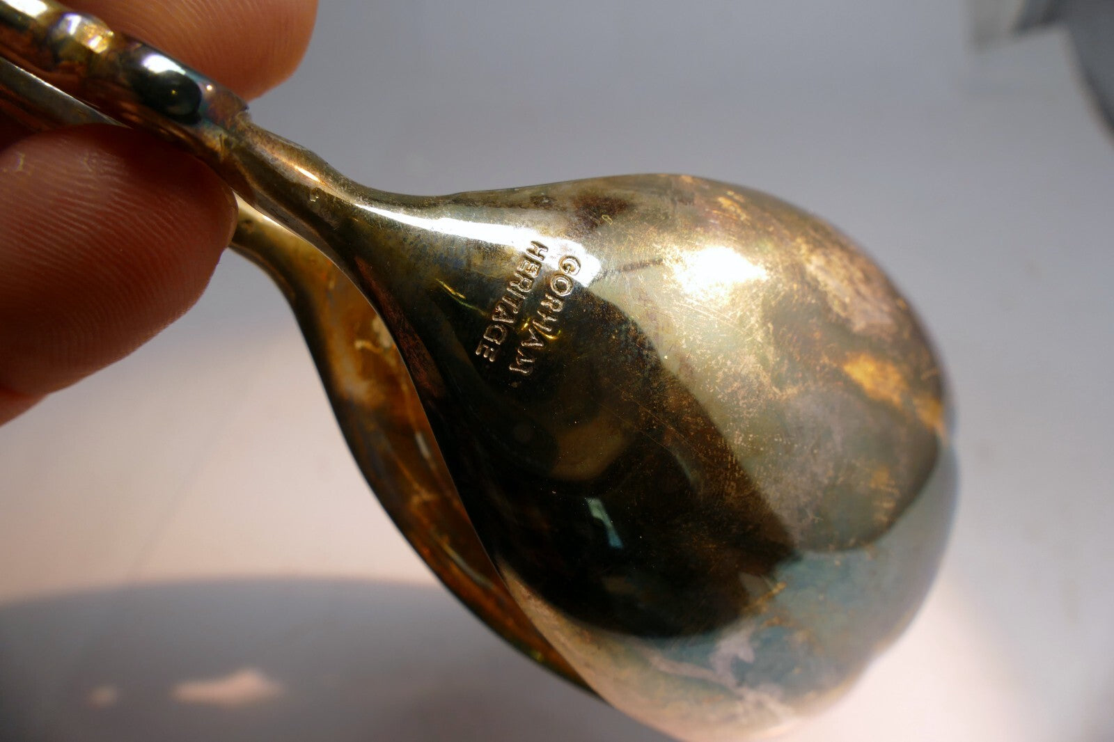 Gorham HERITAGE Silver plate Tongs Salad Fruit Server Italy 10”