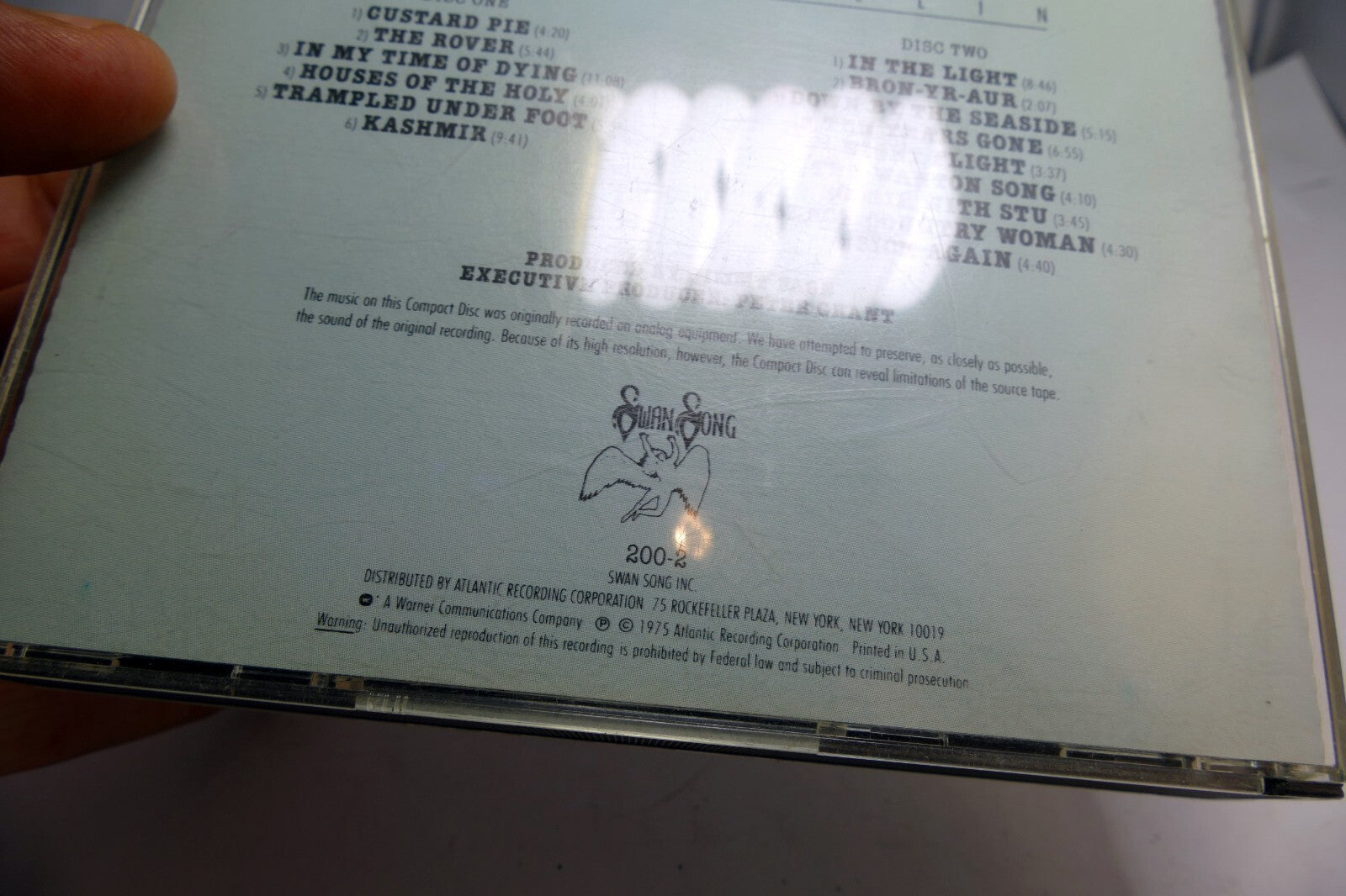 Led Zeppelin - Physical Graffiti (CD, 1975) #SS 200-2 Swan Song 2 double set