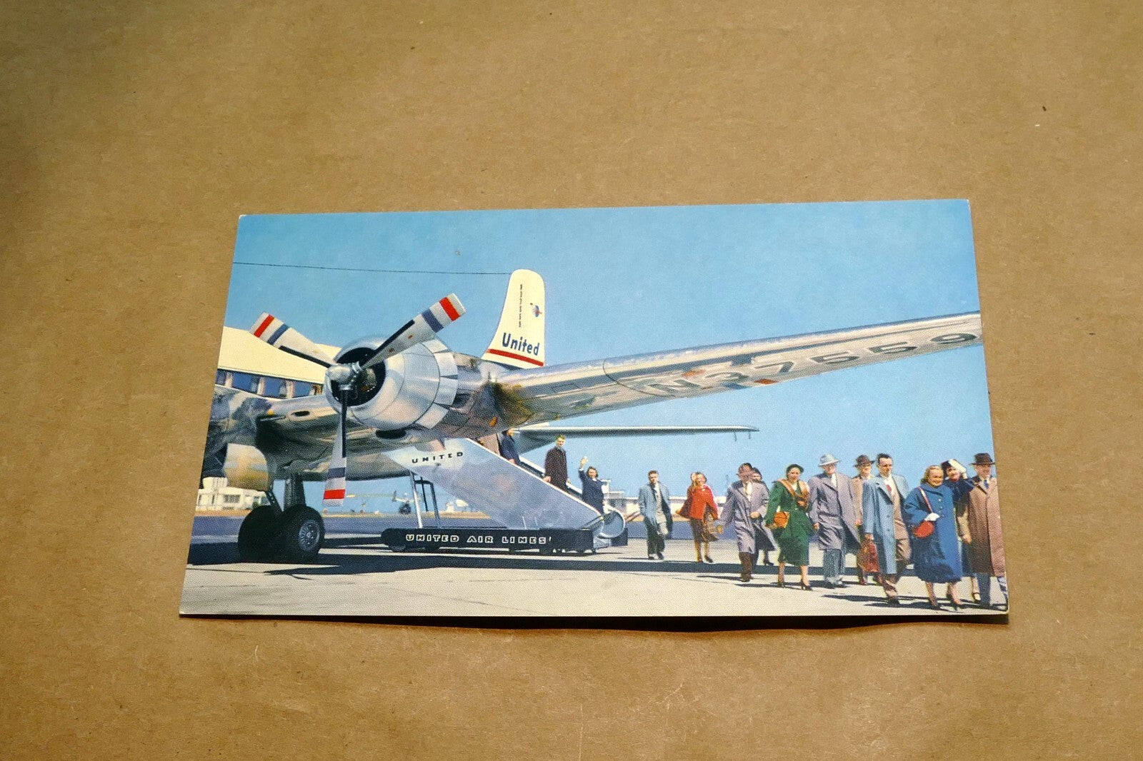1950s Flying Best United Airlines DC-6 DC-6B ADD Postcard unposted