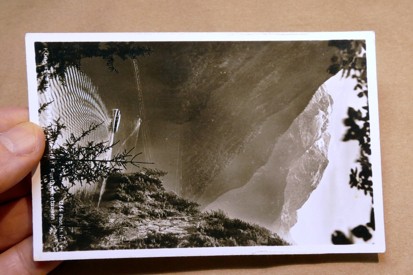 Lake Konigssee with the Falkenstein  postcard 1930's - unposted