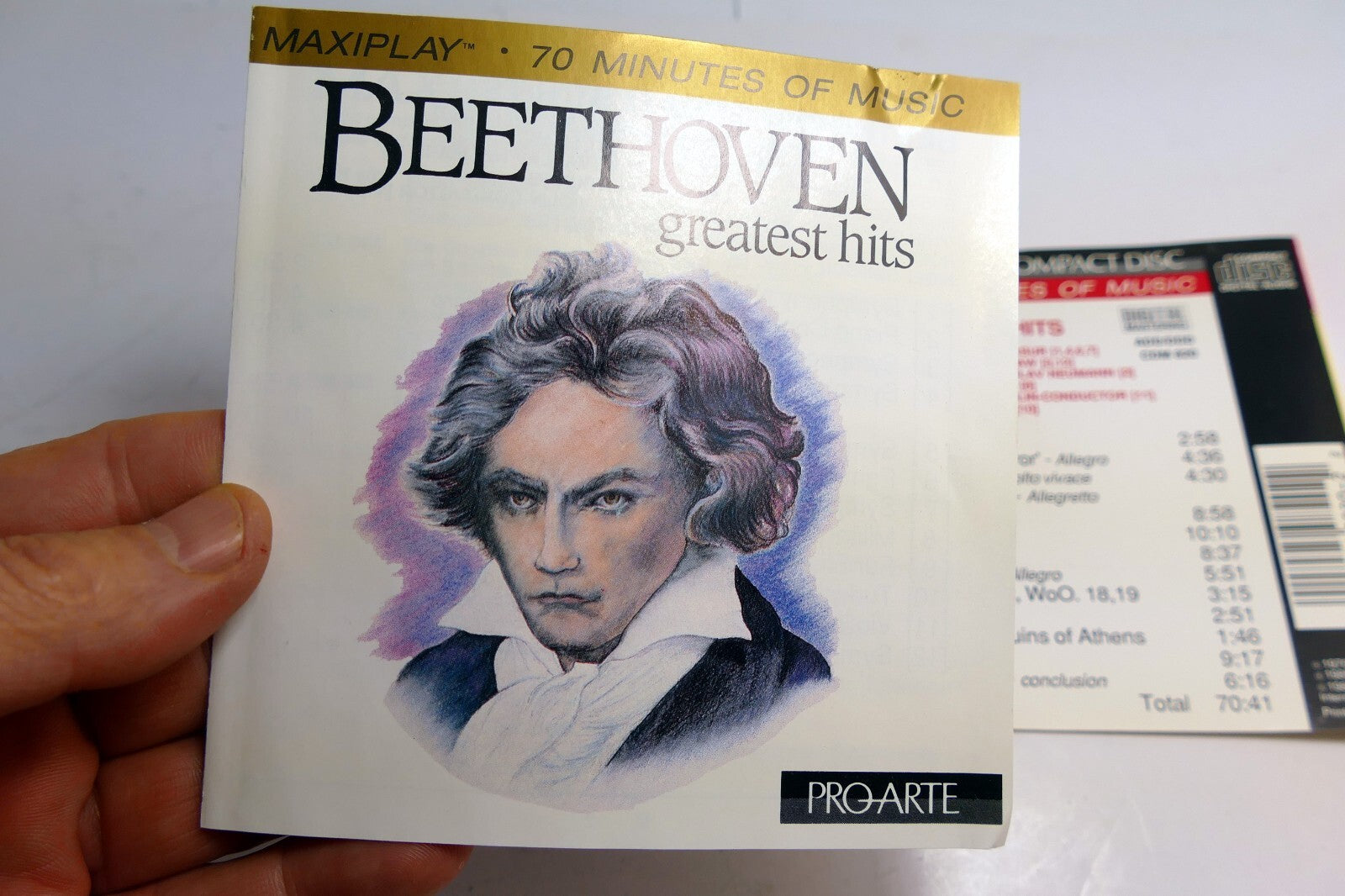 INLAY Cover ART Only - NO Case or CD included Beethoven Greatest Hits Maxiplay
