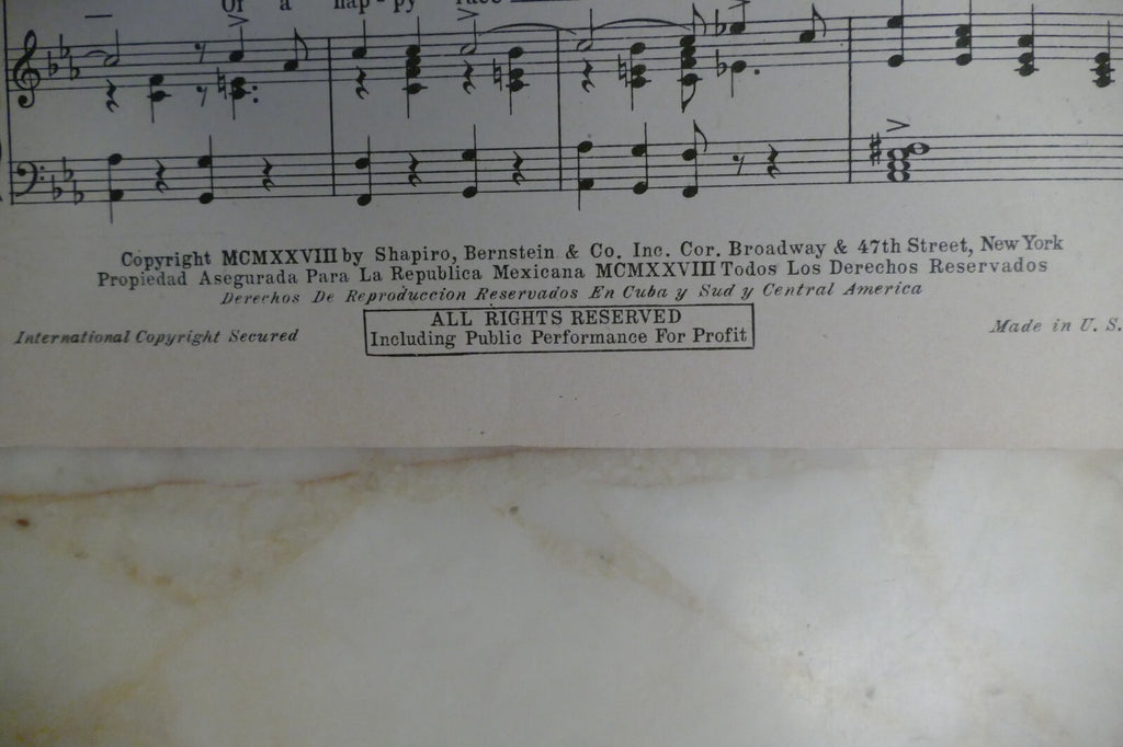 Wob-A-Ly Walk 1928 by Harry Warren and Bud Green, Shapiro, Bernstein and Co.