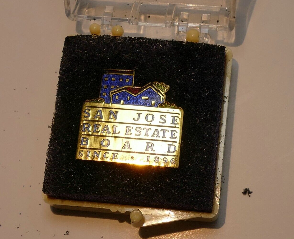 San jose california usa real estate board pin badge realtor