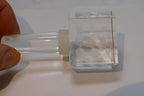 Mikasa Etched dots Crystal Glass Bottle Stopper square shape