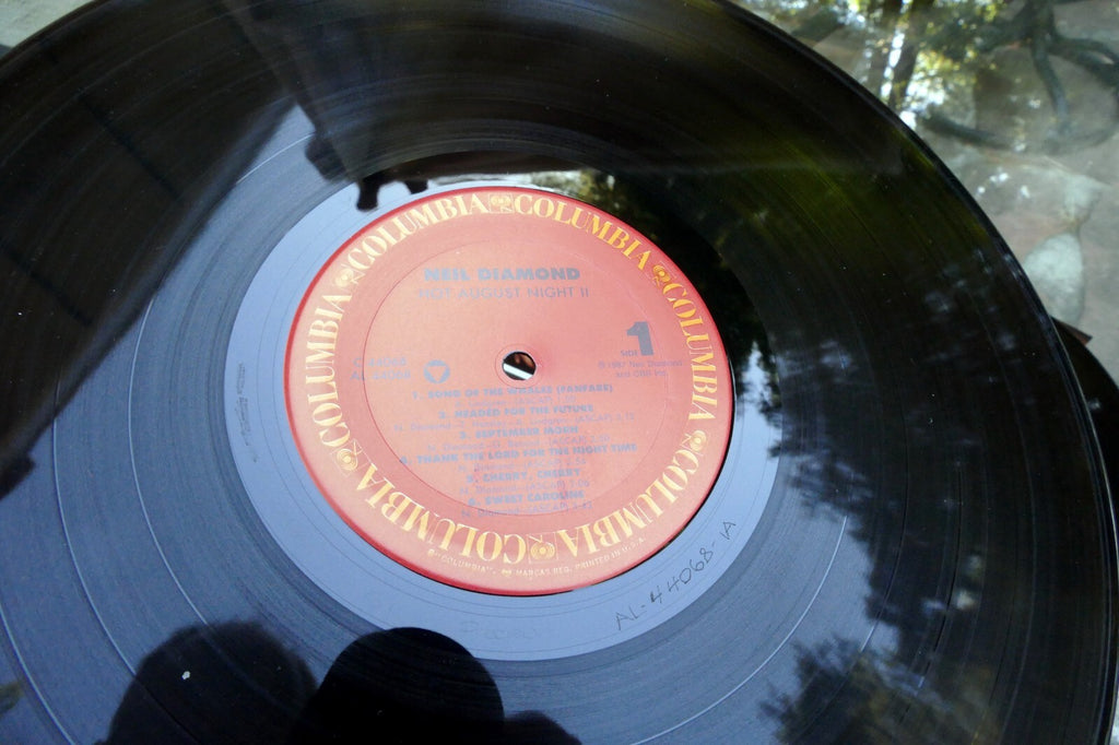 Neil Diamond Vinyl 2LP Hot August Night II Live Concert 1987 Columbia records VG