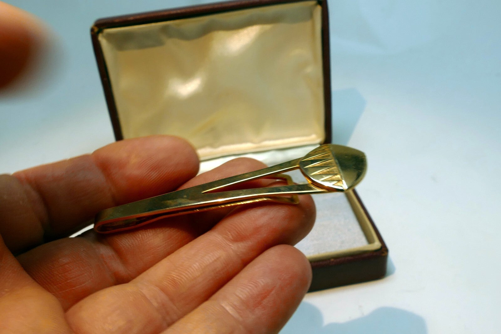 President Tie Tack Clip Gold Tone  Vintage
