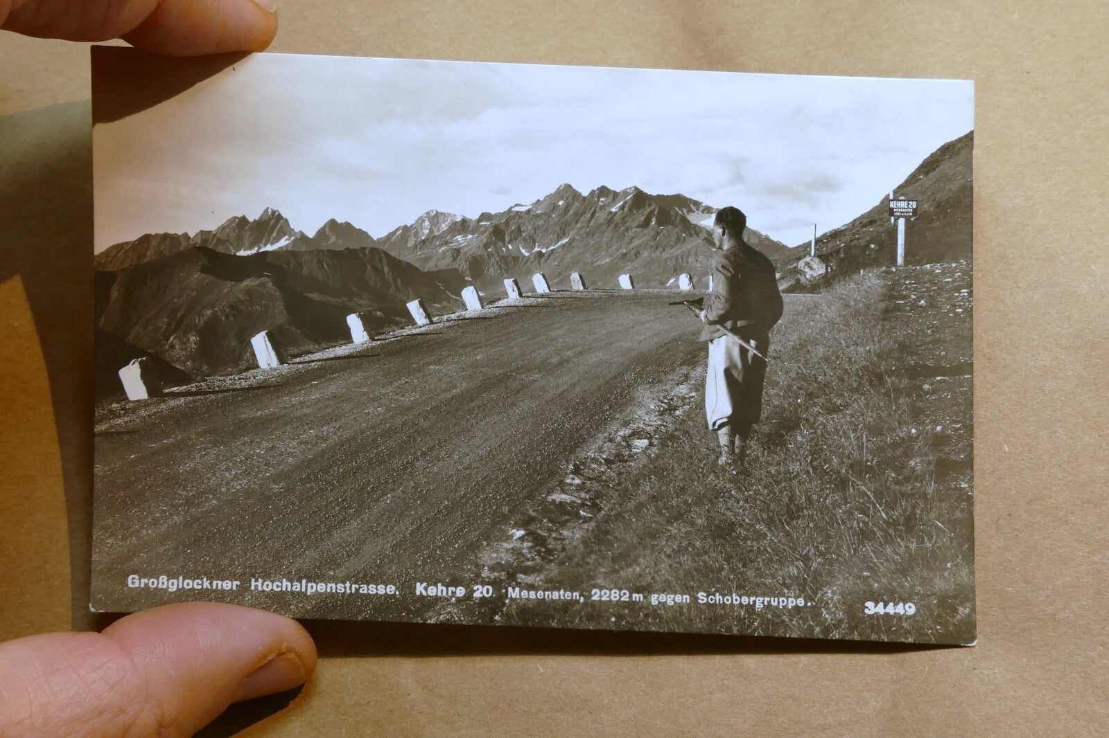 Großglockner-Hochalpenstraße  postcard Black & white Austria vintage - unposted