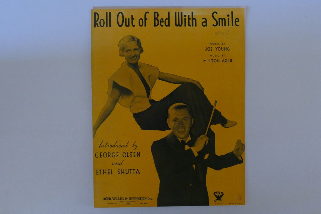 Roll out of bed with a smile, sheet music 1933, by joe young and milton ager