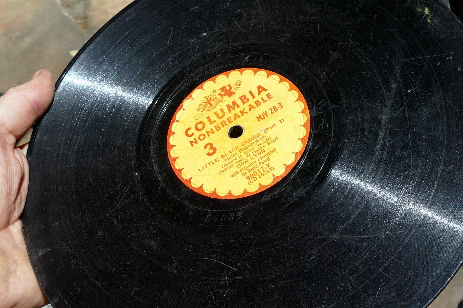 Little Sambo  Columbia Records mjv-28  78 rpm sides 2 and 3 90017-V