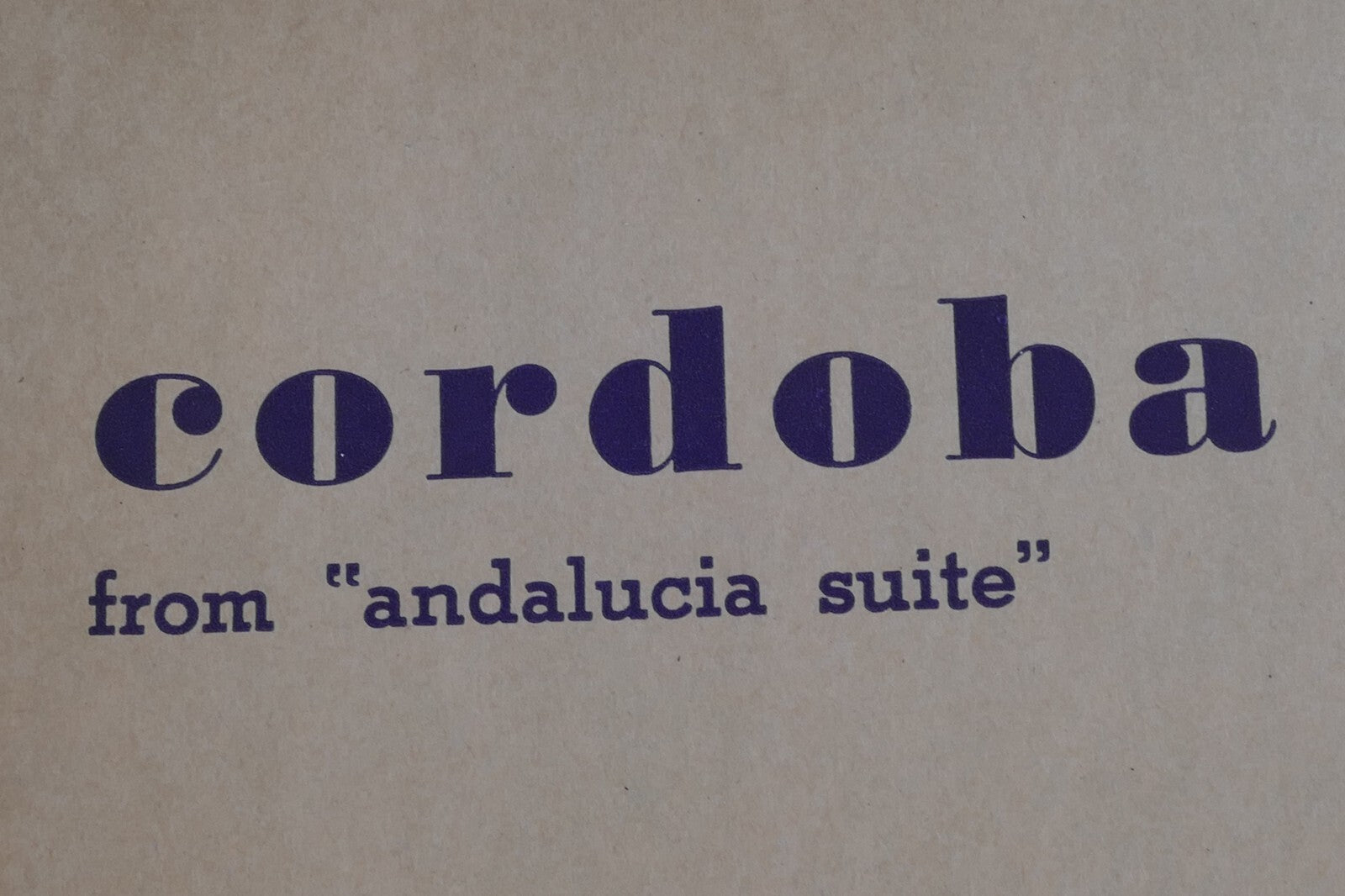 Ernesto Leguona Cordoba from Andalucia suite Sheet Music 1932