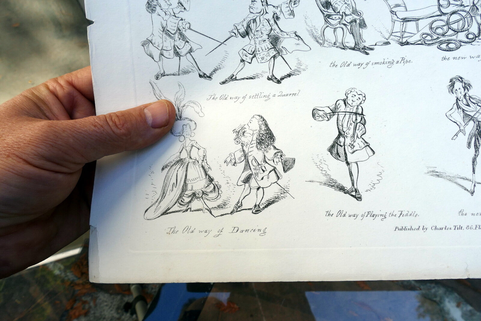 Old WAYS and NEW WAYS No 5 HENRY HEATH CARICATURE PRINT  1840 Victorian