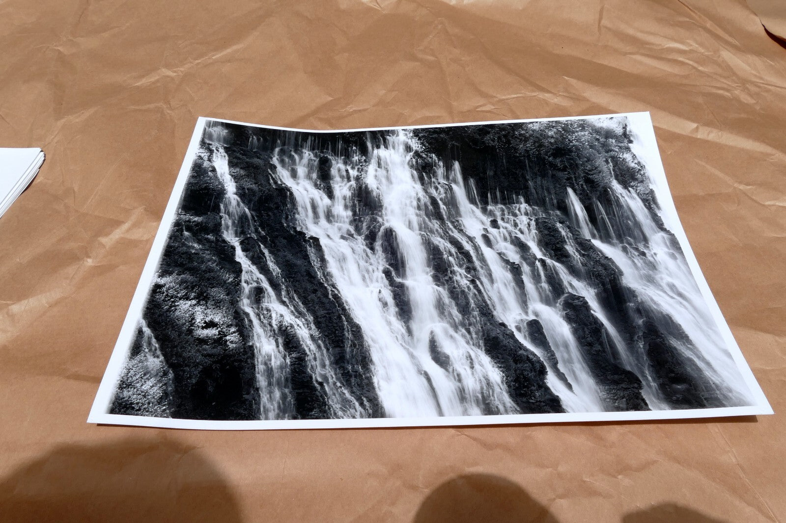 Mt. Shasta California 11X14" Black & white Picture Photo Burney Falls USA
