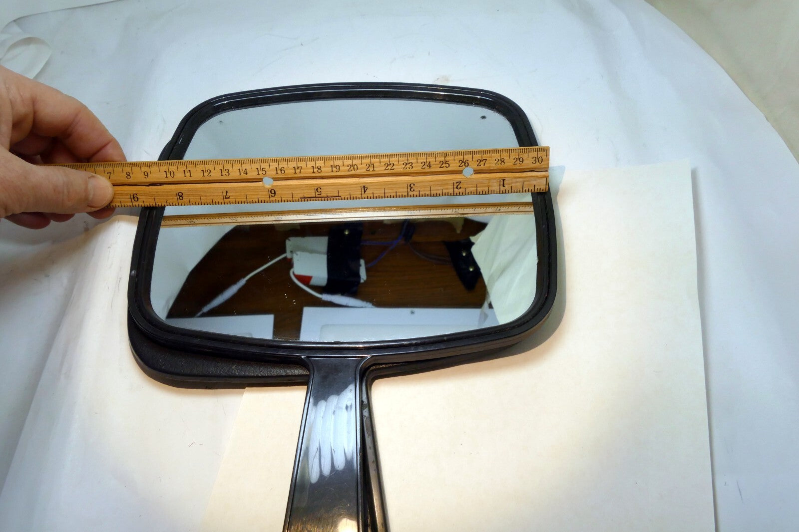 Hand Held Mirror Extra Large For Barber Lady Makeup 7X8" used set of two 2 pack