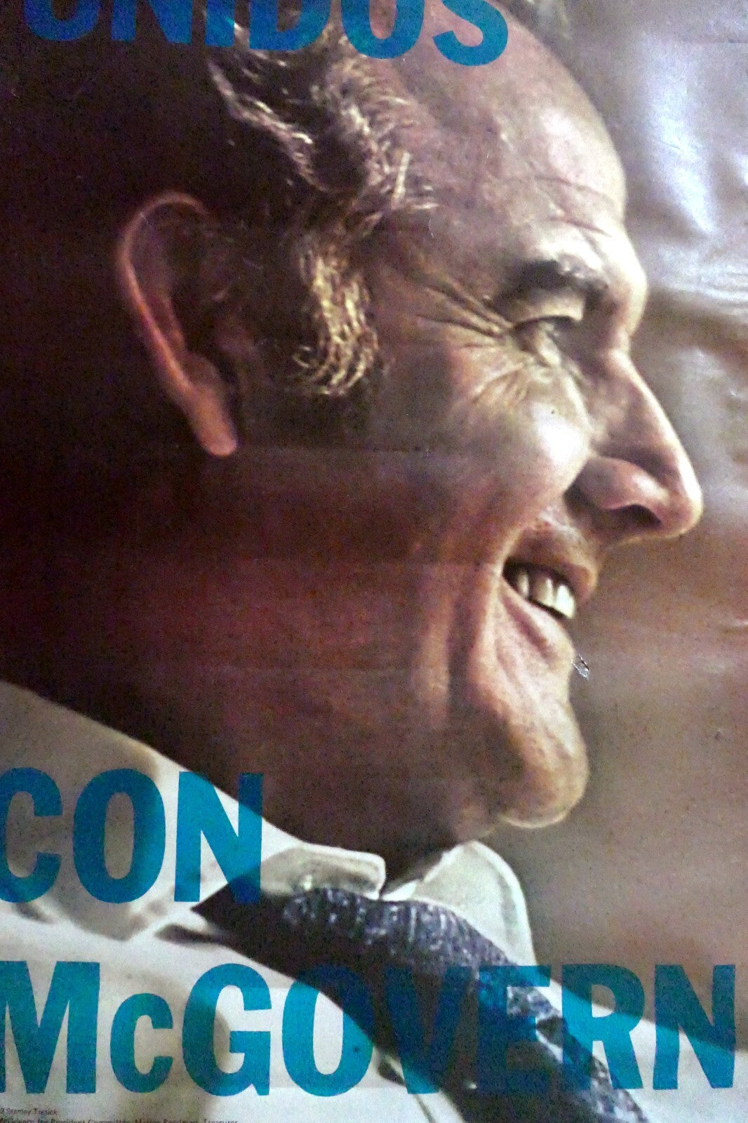 Unidos poster george mcgovern for president 1972 original 21x28" vintage