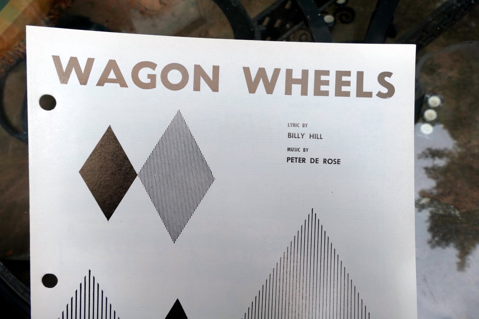 Wagon wheels by peter de rose hill sheet music 1934 shapiro bernstein