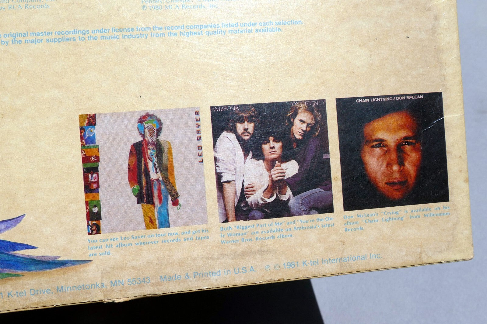 SONGBIRD NU9730 LP Vinyl McLean Sayer Abba James Taylor 1981