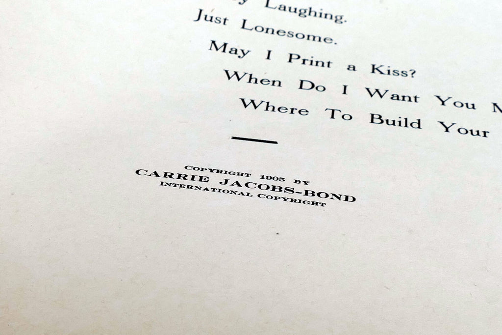 Carrie Jacobs-Bond - Ten Songs as Unpretentious as the Wild Rose 1897