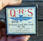 Qrs word roll blue bird ballads 2318 o jesus lord my god, my all!