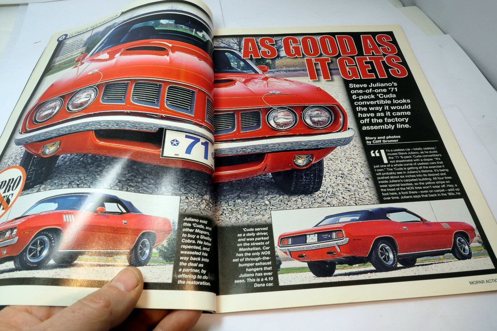 MOPAR Action Magazine August 2007 Perfect 10! Ultimate Restored Six Pack Cuda