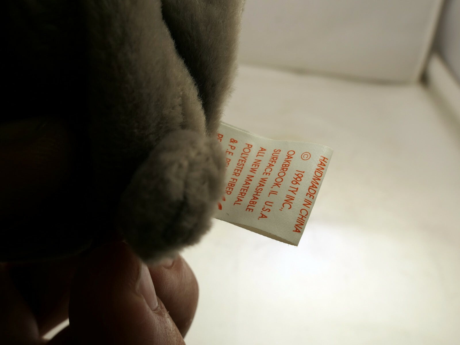 TY Beanie Baby Spike Gray Rhino Rare/Retired 1996 plush toy collection