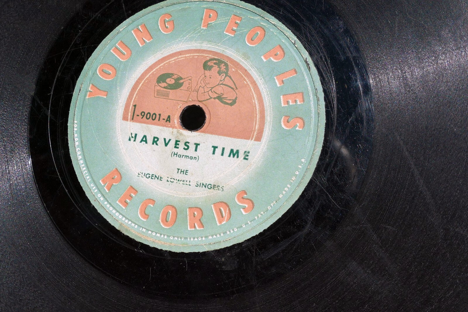 1940's-50's Harvest Time Young Peoples Records 10" 78 rpm 1 2 9001