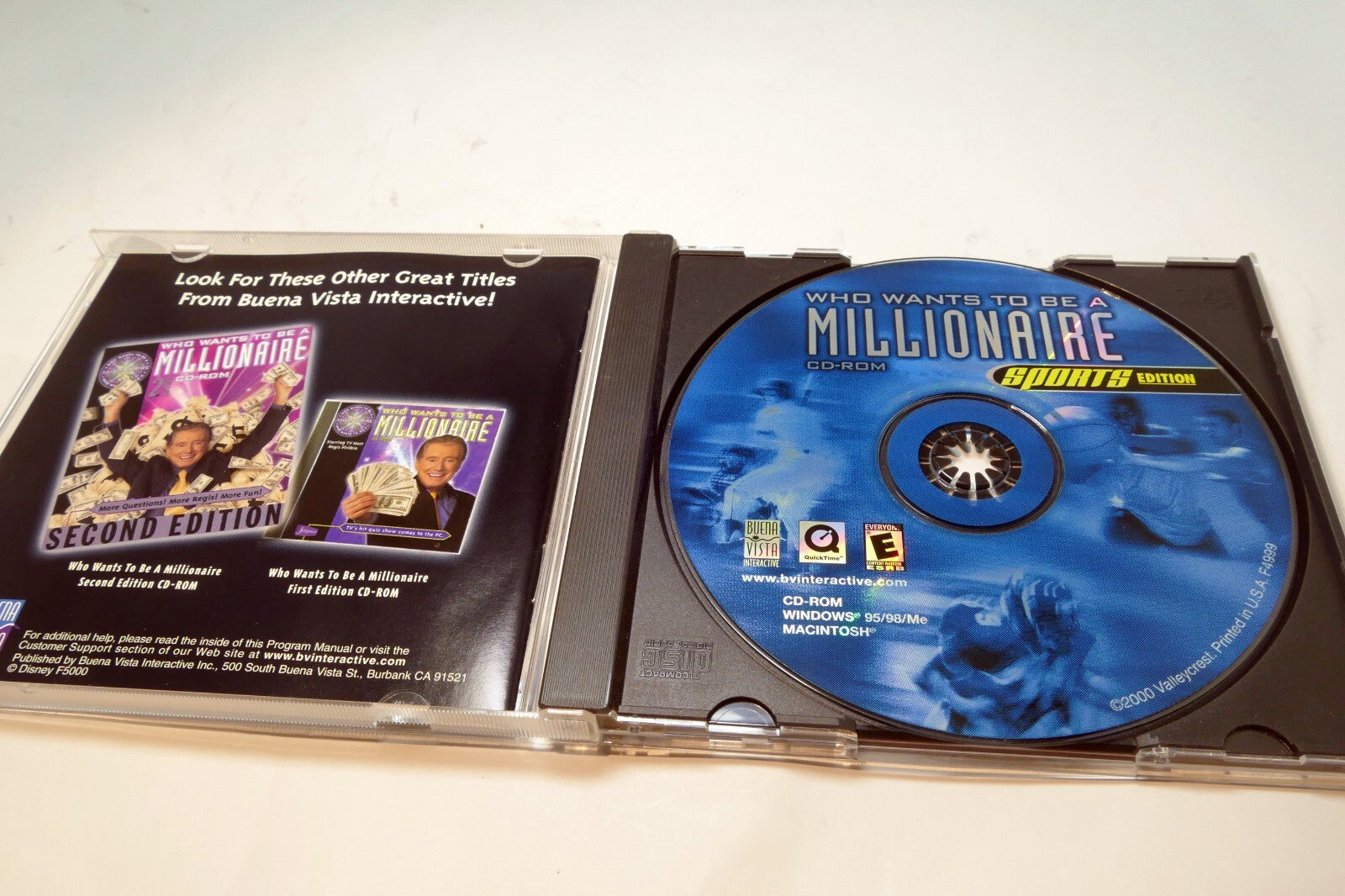 Who Wants to be a Millionaire CD ROM PC Interactive SPORTS Windows 95 98 Me