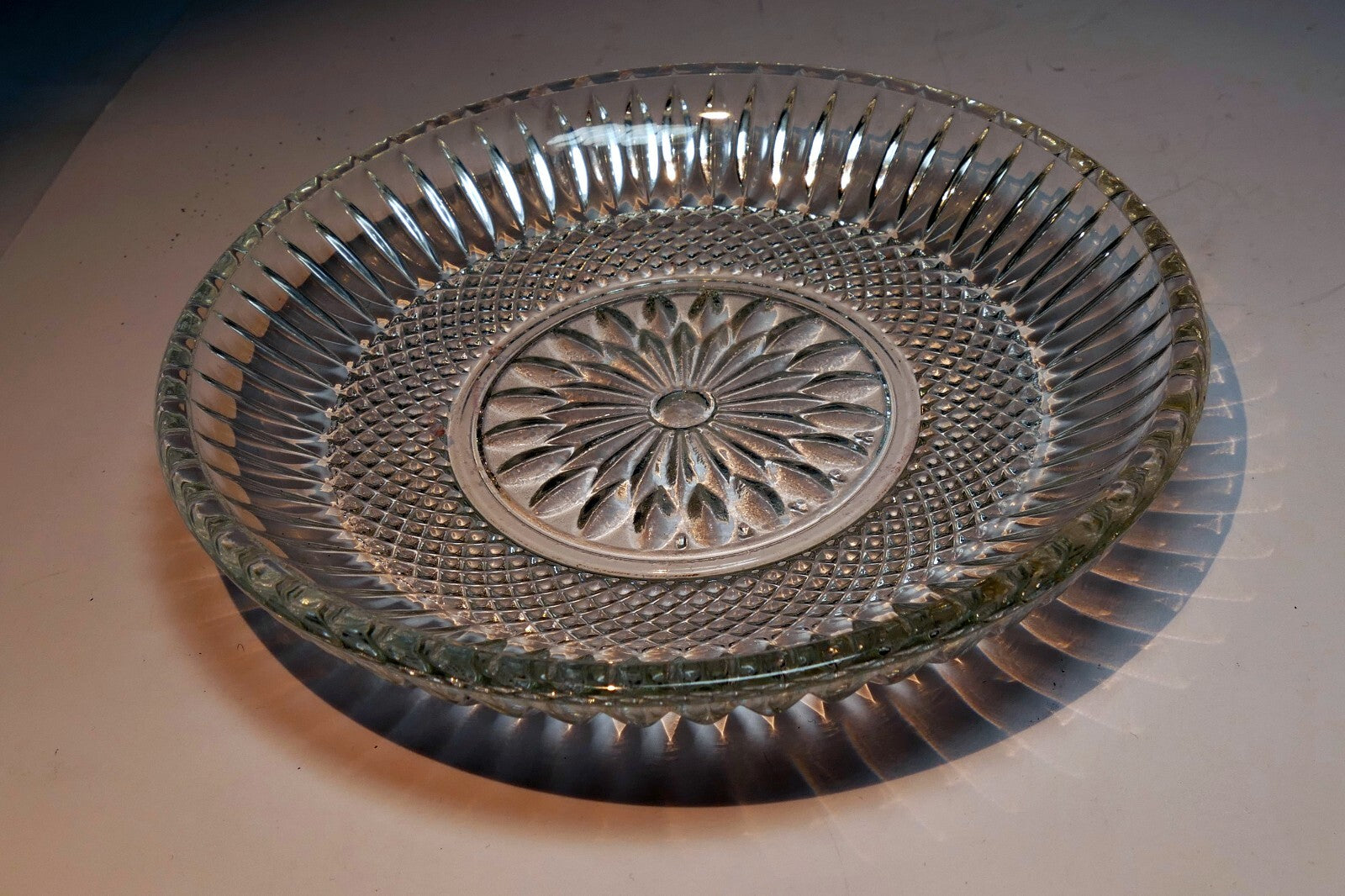 Crystal GRAFTON Desert Cookie Plate (Platter) 6" small