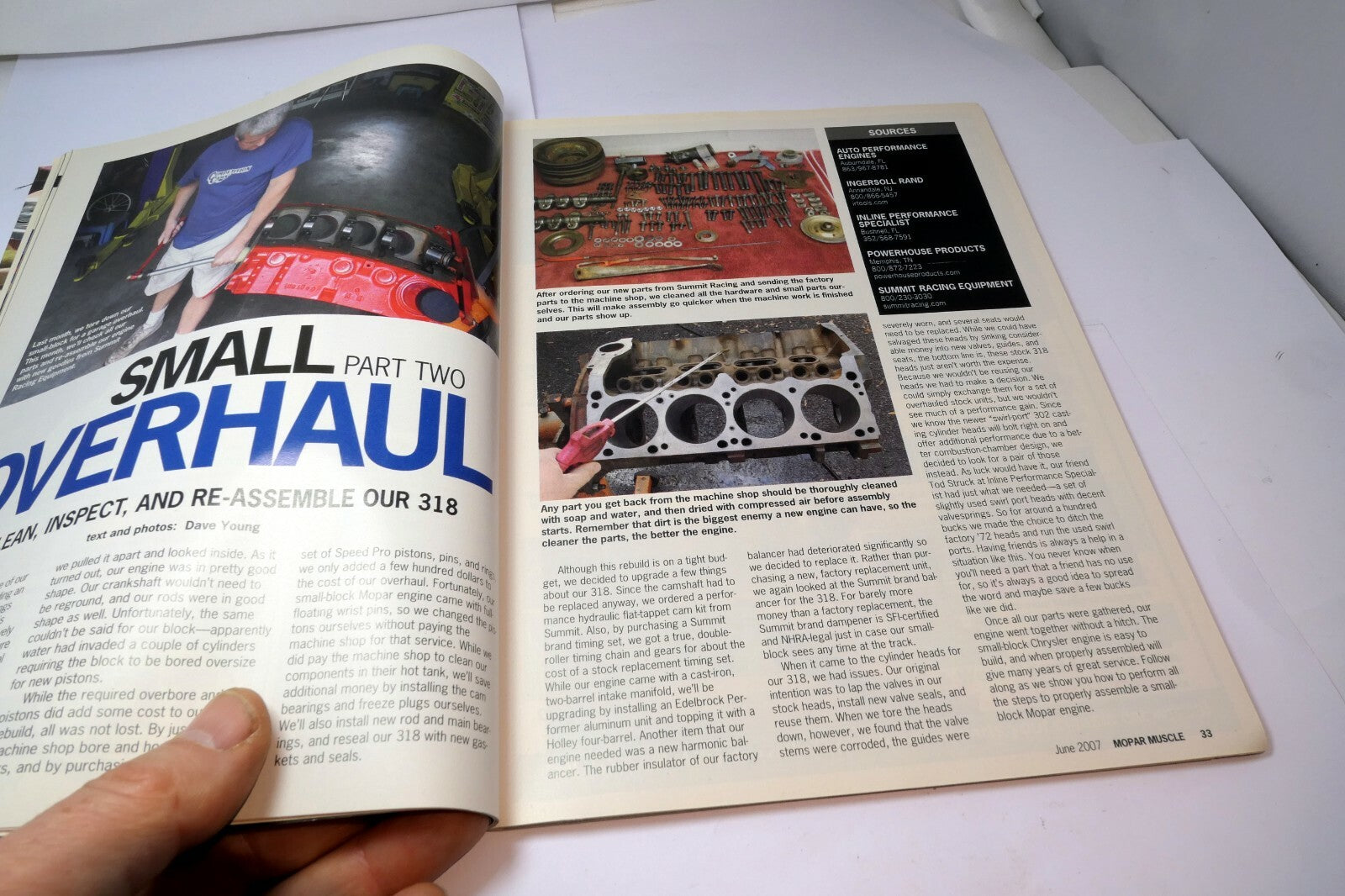 MOPAR Muscle Magazine June 2007 Small Block Build part 2