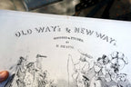 Old WAY'S & NEW WAY'S HENRY HEATH CARICATURE PRINT Title page 1840 Victorian