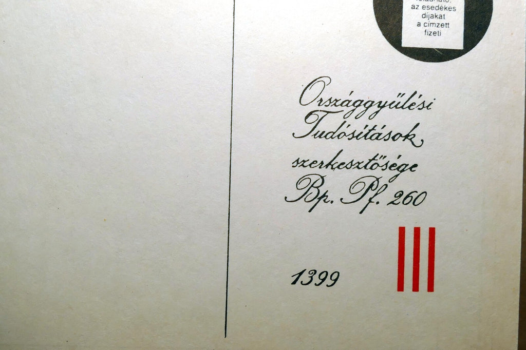 Megrendelolap order form magyar postcard