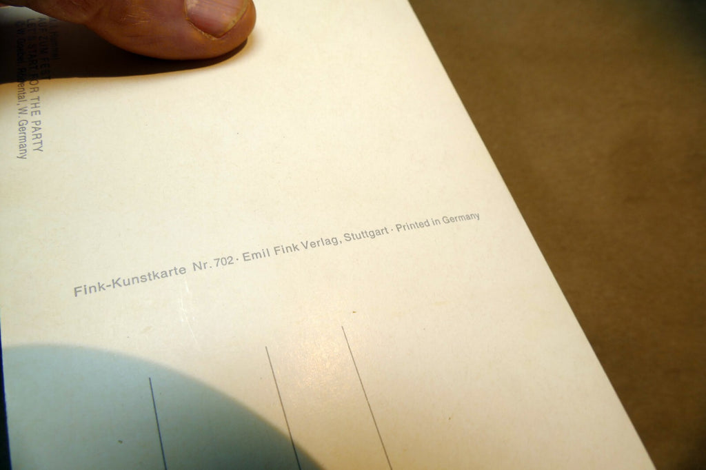 Hummel Lets Start The party Girl birds Postcard W. Germany Art - Unposted - mint